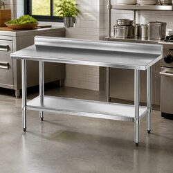 Practical Stainless Steel Workbench for Home Kitchens