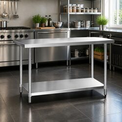 Practical Stainless Steel Work Bench for Food Prep 1524x610mm