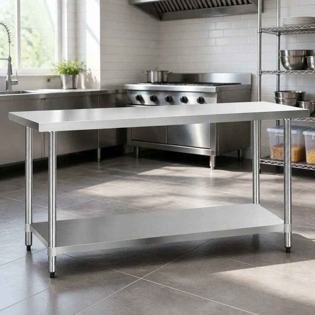 Stainless Steel Kitchen Prep Table for Home Use