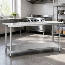 Stainless Steel Kitchen Prep Table for Home Use