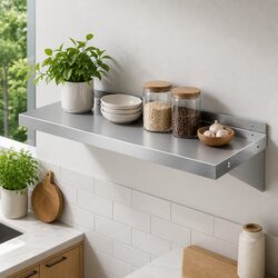 900mm Stainless Steel Kitchen Wall Shelf Mounted Rack Storage Display Shelving