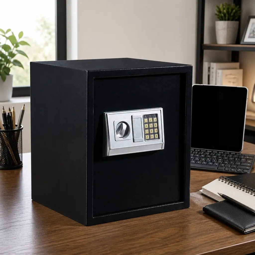 Digital Safe Steel 50L Black Compact Size Electronic Security Box