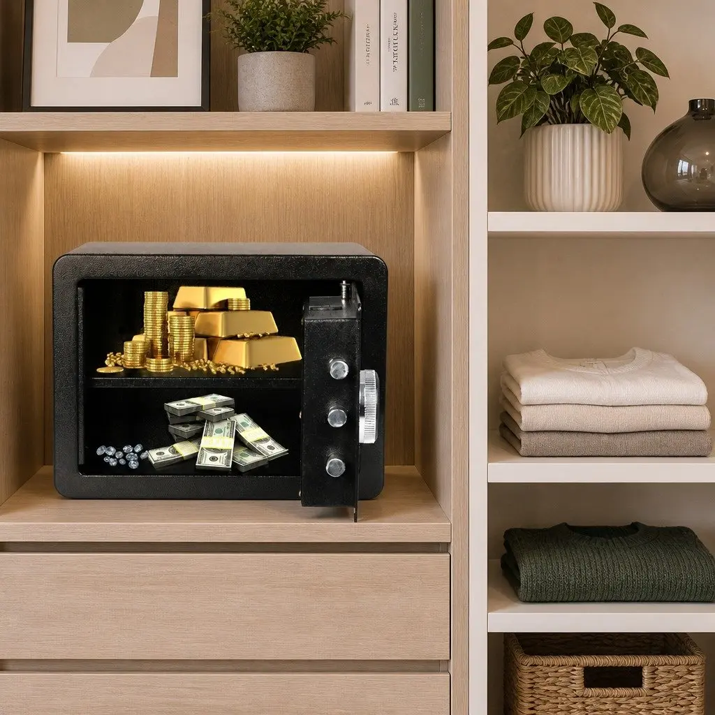 Digital Security Safe Box Steel 13.8L Black Home Office Cash Storage