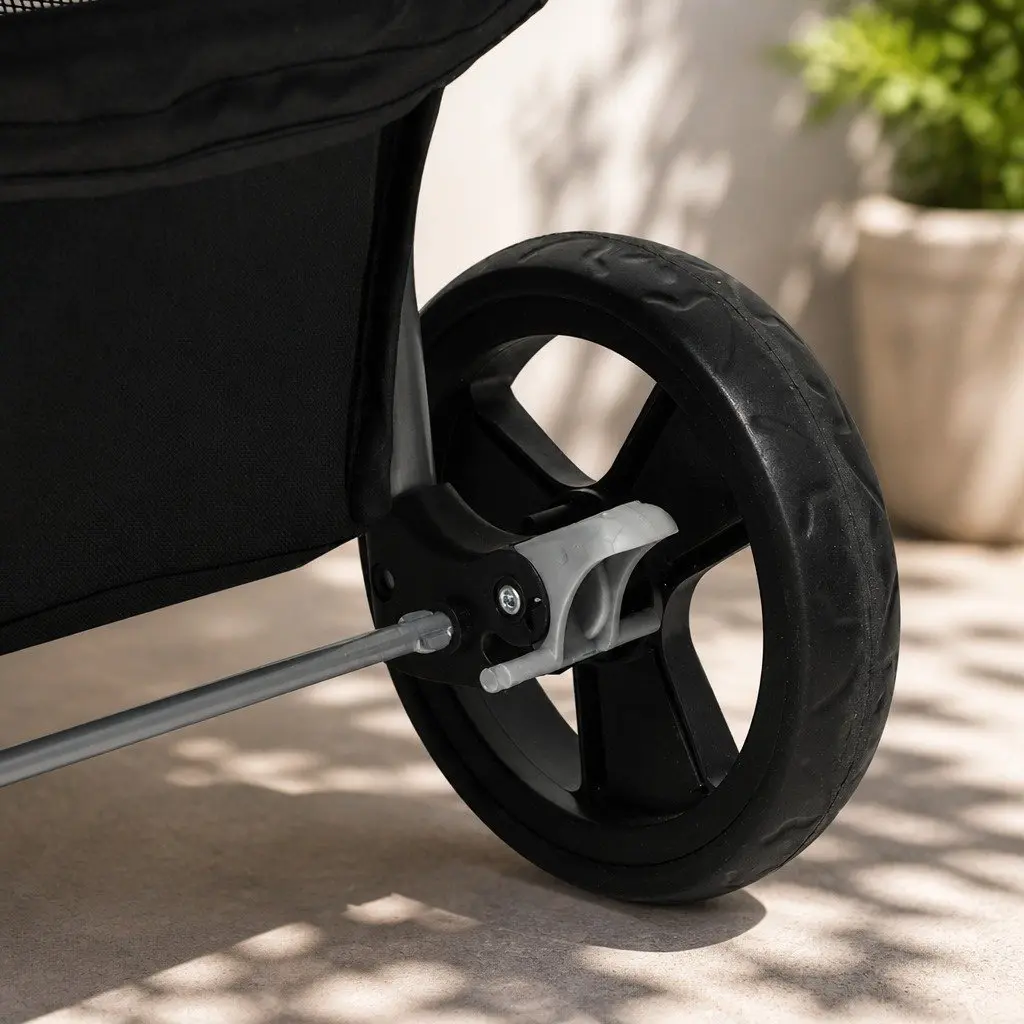 Pet Stroller 4 Wheels Dog Cat Pram Foldable Portable Travel Carrier Black