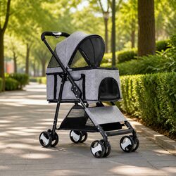 Pet Stroller for Large Dogs and Cats, Ideal for Travel