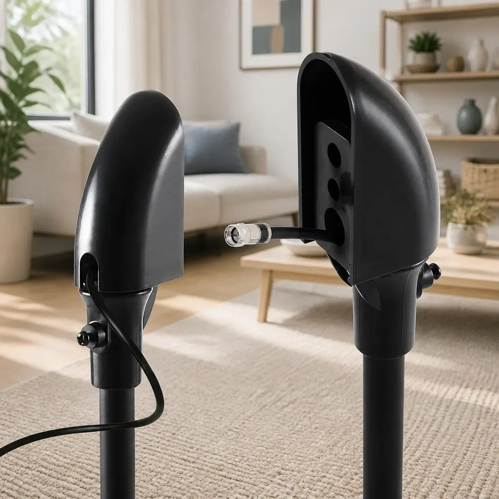 Speaker Stand Adjustable Height 75-112cm Steel Black 2 Piece