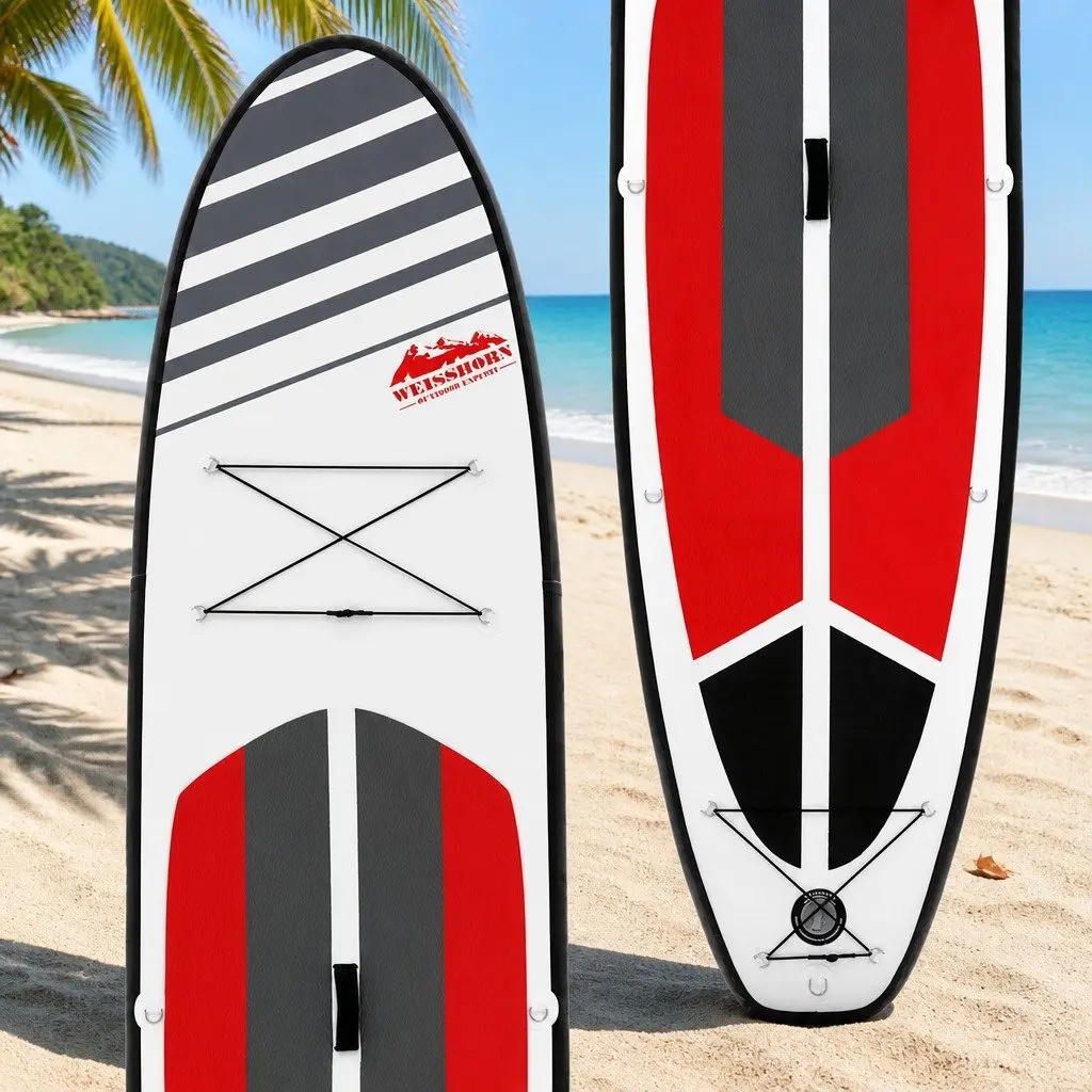 Inflatable Stand Up Paddle Board 11ft Black Drop Stitch Core with Adjustable Paddle Kayak Seat and Pump