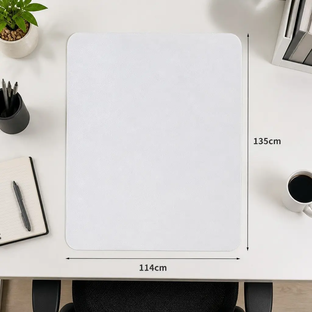 Chair Mat PVC Clear 135cm x 114cm Floor Protection Anti-Scratch