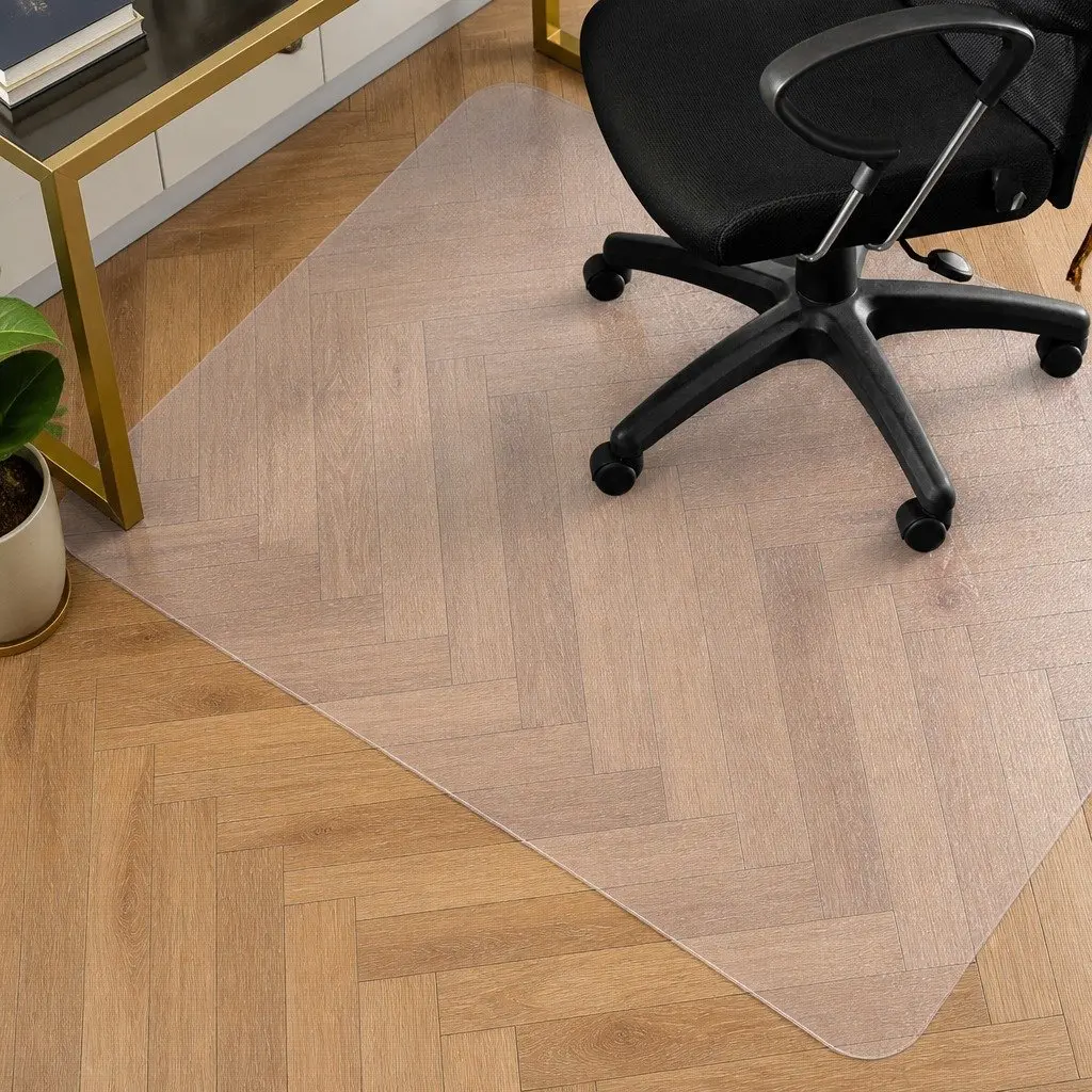 Chair Mat PVC Clear 135cm x 114cm Floor Protection Anti-Scratch