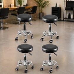 4x Versatile Swivel Bar Stools for Home or Salon Use