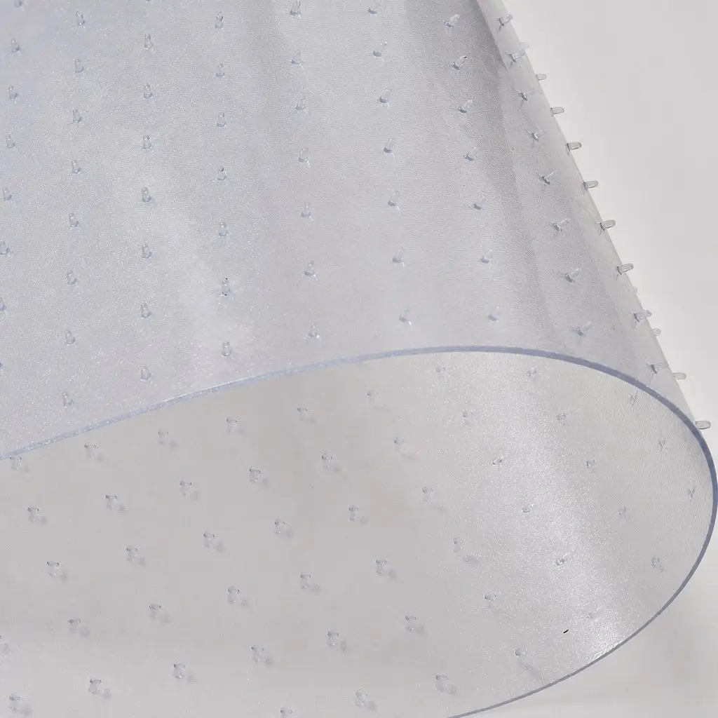 Chair Mat PVC 135cm x 114cm White Gripper for Carpet Floor Protection Office Home