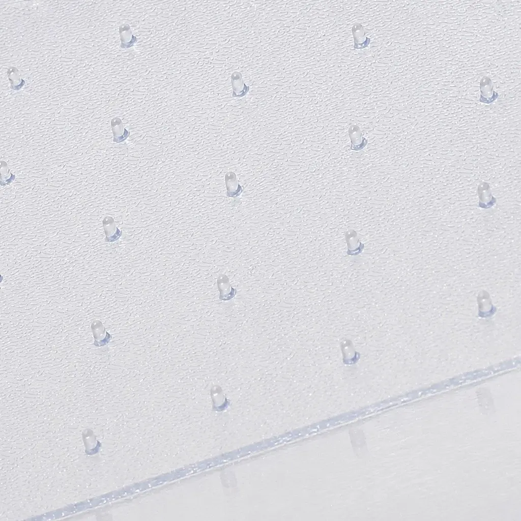 Chair Mat PVC 135cm x 114cm White Gripper for Carpet Floor Protection Office Home