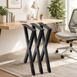 Versatile Metal Table Legs for Desks and Tables - Set of 2