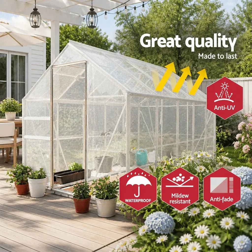 Clear Poly Tarp Heavy Duty Waterproof 4x6m Camping Caravan Cover
