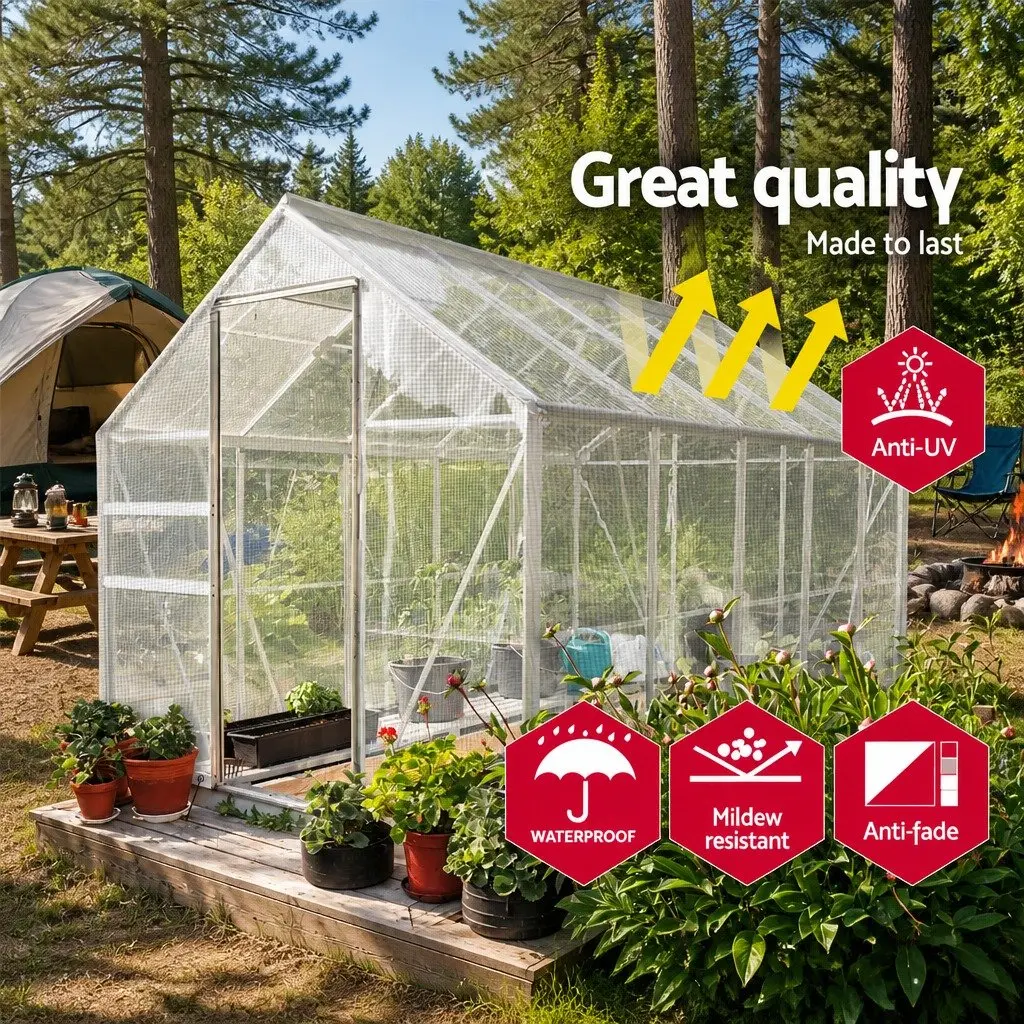Heavy Duty Waterproof Clear Poly Tarp 4x7m for Outdoor Camping and Caravan Protection