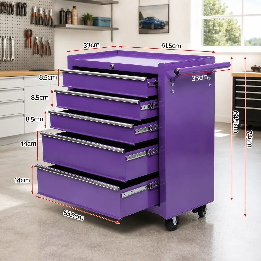 5 Drawer Tool Trolley for Home Workshops
