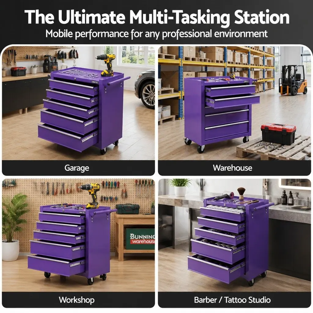 5 Drawer Tool Trolley for Home Workshops