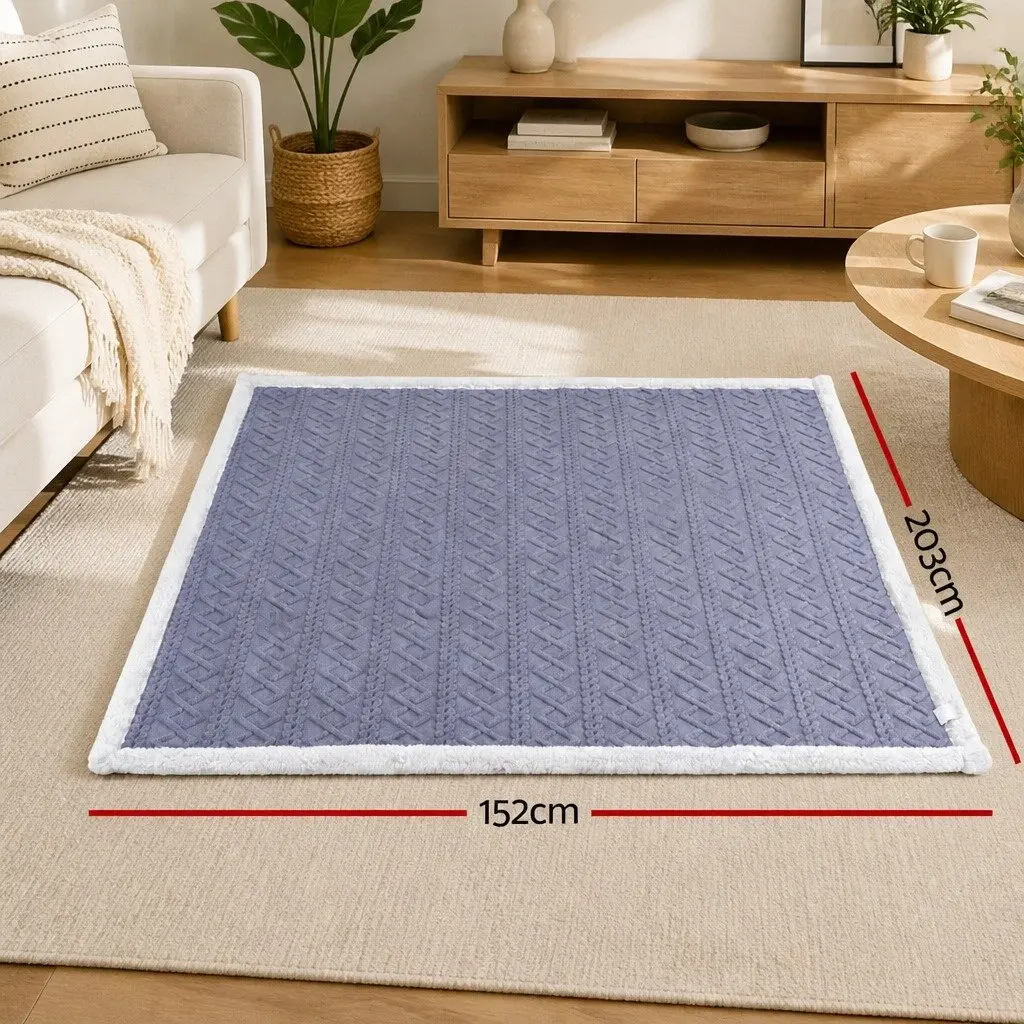 Double-Sided Fleece Throw Blanket 152x203cm Lightweight Cosy Sofa Bed Blanket
