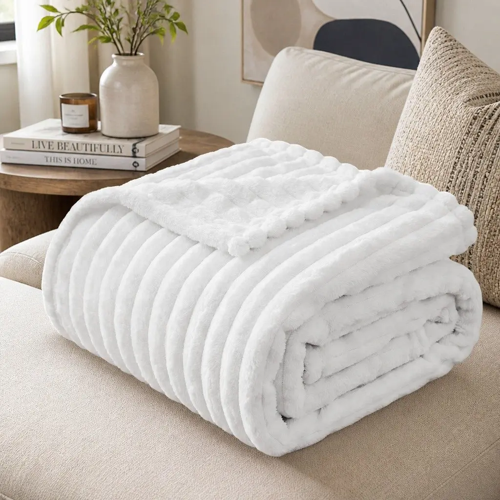 Throw Blanket for Couch and Bed Use