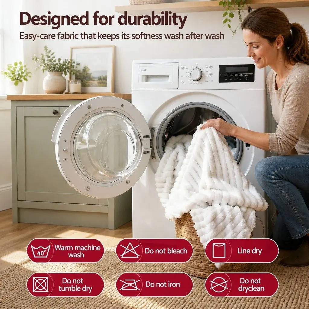 Fleece Throw Blanket for Couch and Bed Use