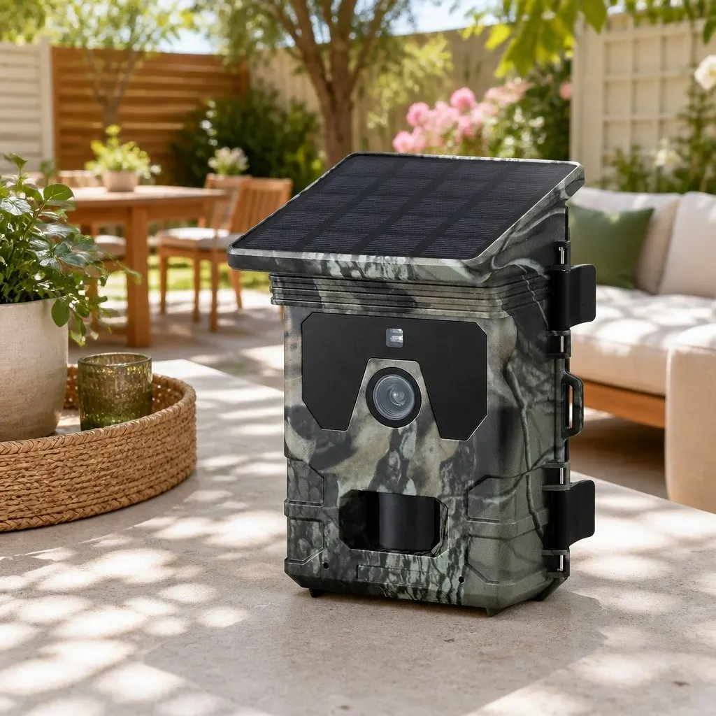 Solar Trail Camera 4K 50MP Infrared Night Vision Camouflage Green