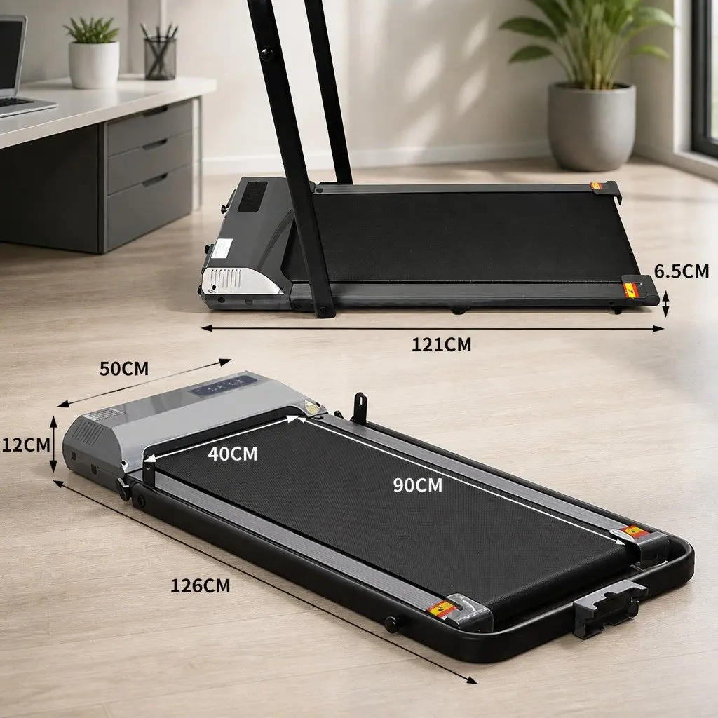 Under Desk Treadmill Portable Foldable Grey 121cm x 50cm