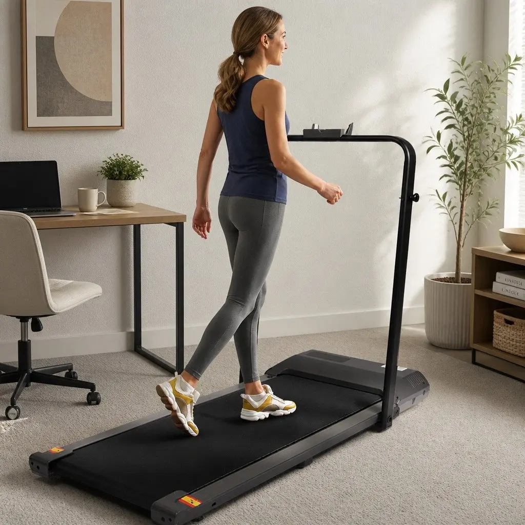 Under Desk Treadmill Portable Foldable Grey 121cm x 50cm