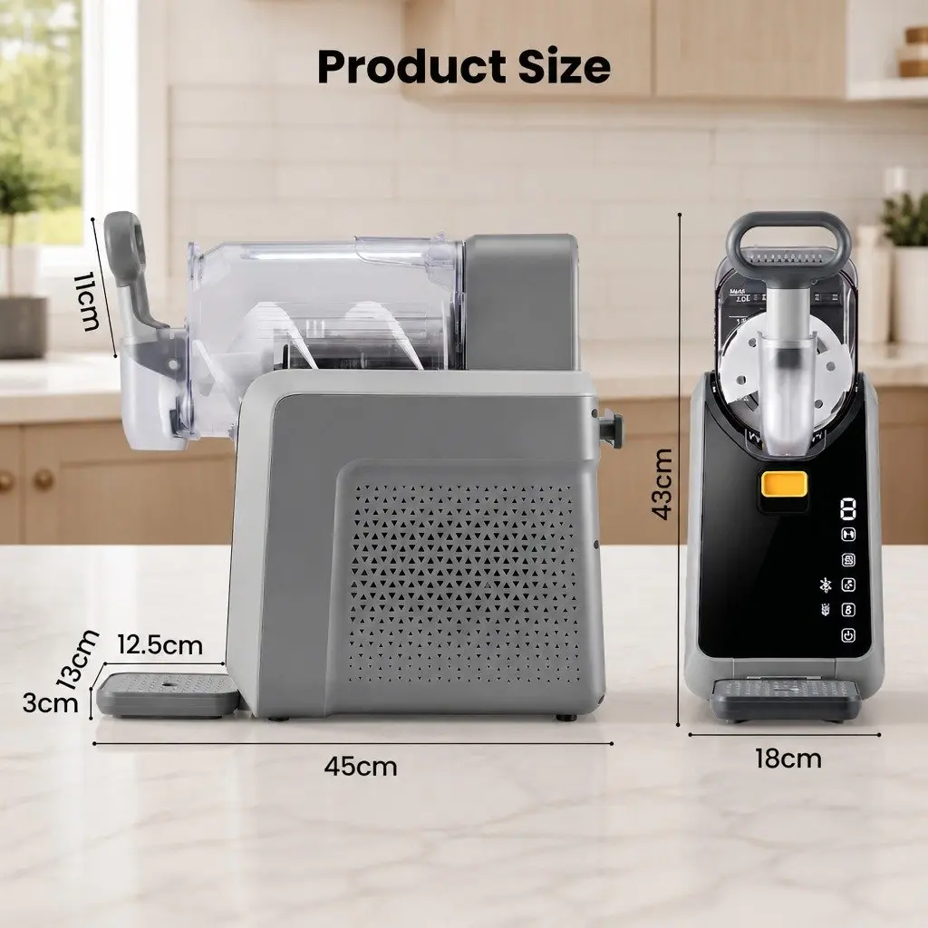 Slushie Machine 2L Compressor Cooling System Grey Ice Cream Maker Touchscreen