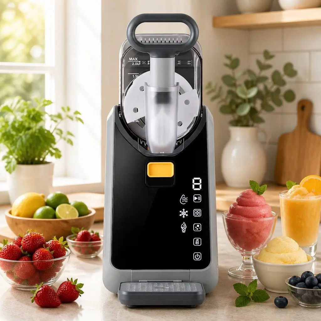 Slushie Machine 2L Compressor Cooling System Grey Ice Cream Maker Touchscreen