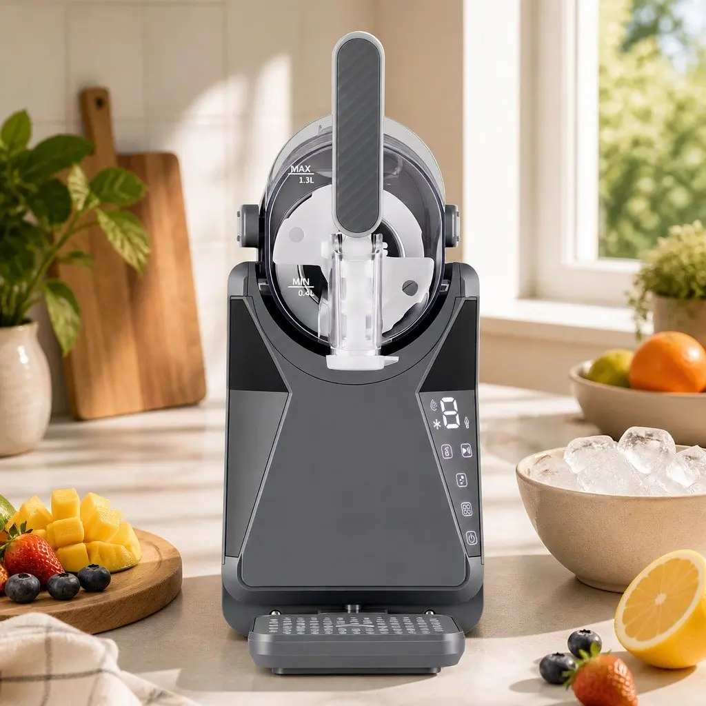 Slushie Machine 1.3L Metal Plastic Grey Frozen Drink Maker Ice Cream Maker Touchscreen