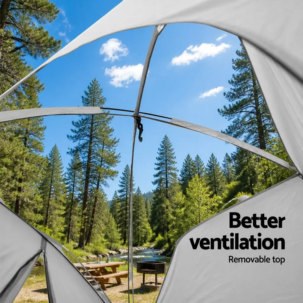 Portable Shower Tent Fiberglass Poles 120 x 120 x 215cm Green