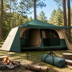 Practical 8-Person Dome Camping Tent for Family Use