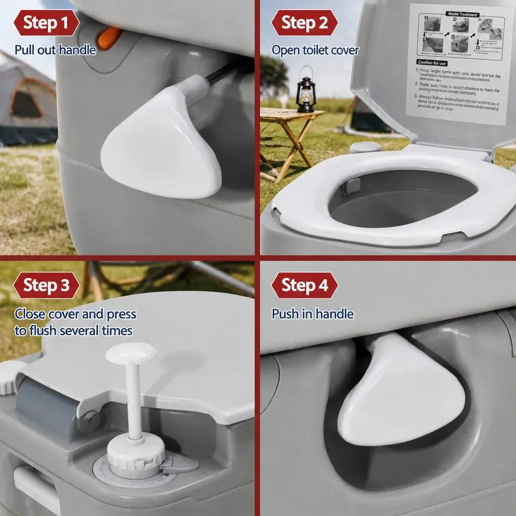 Portable Toilet and Shower Tent Set 22L Waste Tank 14L Freshwater Tank Grey and Green