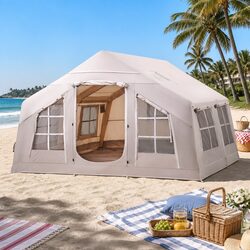 Practical Inflatable Camping Tent for Outdoor Use, 6 Person