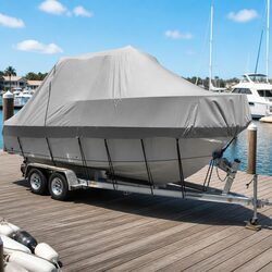 Boat Cover 19-21ft Trailerable Marine Grade Heavy Duty Grey Water Craft