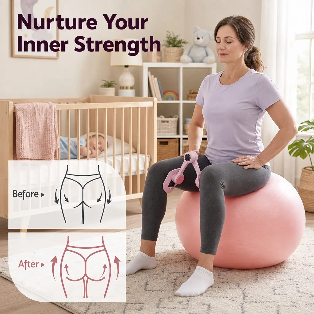 Thigh Master Exercise Trainer 360° Rotating PP Compact Size Pink