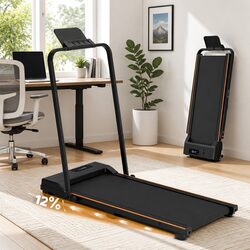 3-in-1 Walking Pad Treadmill 12% Incline Foldable Under Desk Home Gym Machine