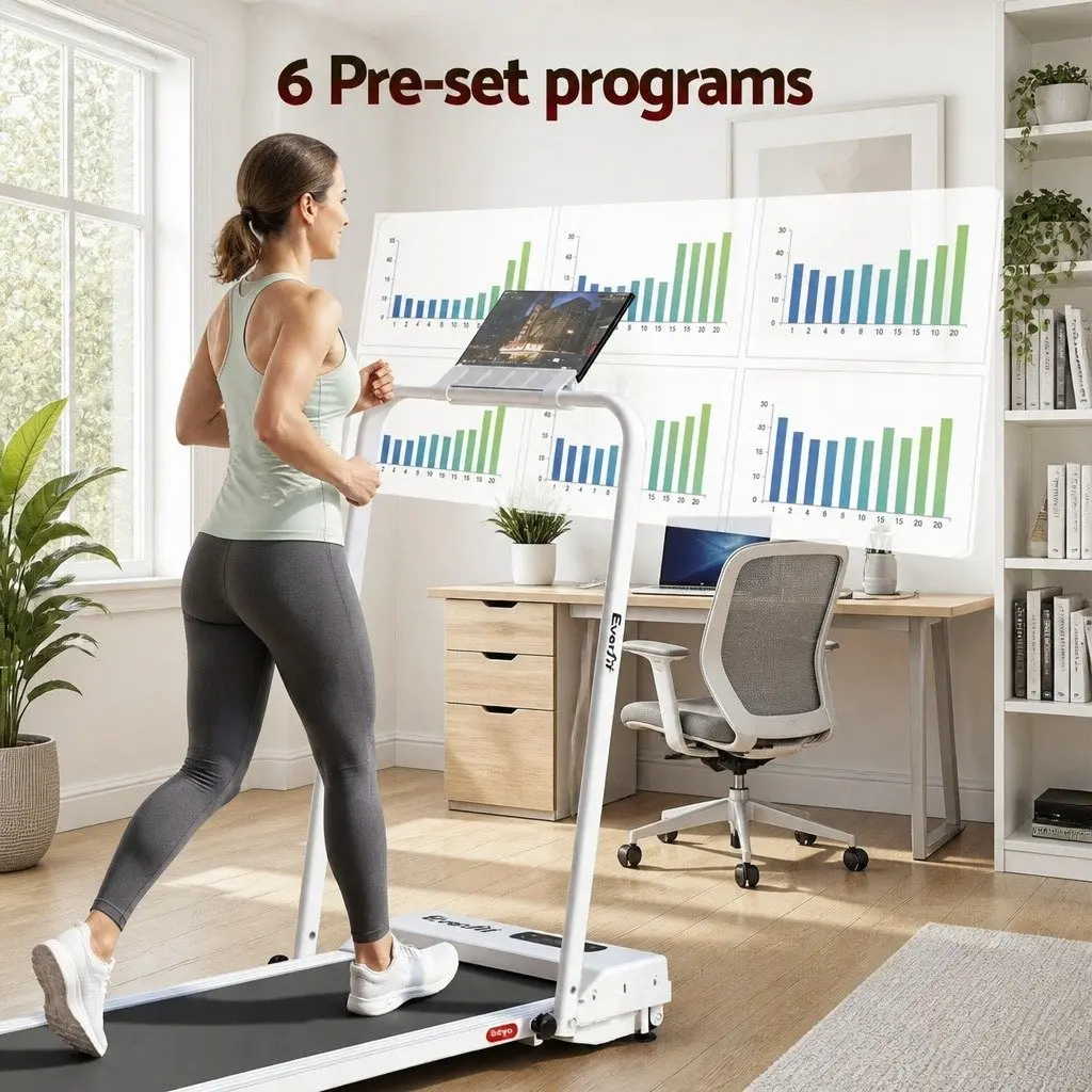 Walking Pad Treadmill Foldable Under Desk 90 x 38 cm White
