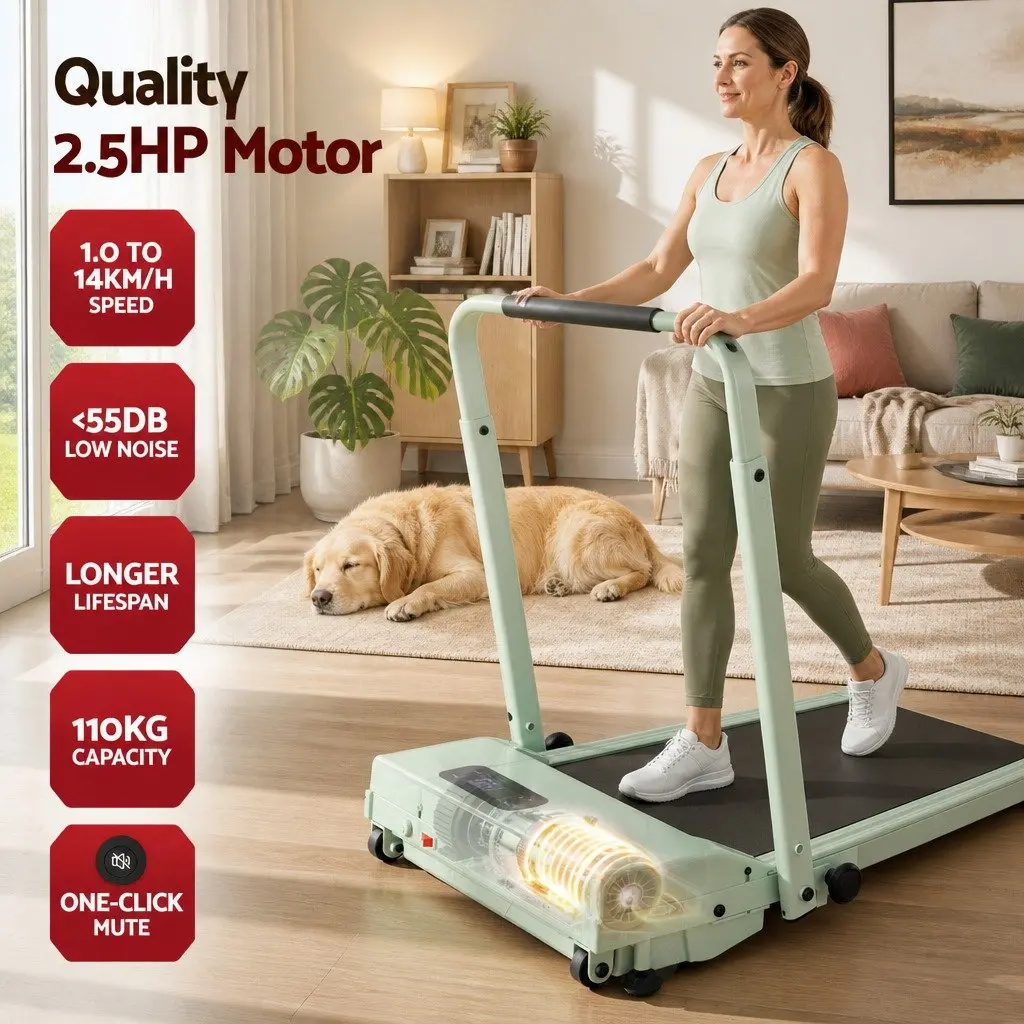 Walking Pad Treadmill 3-in-1 Foldable Under Desk 90 x 38cm Green