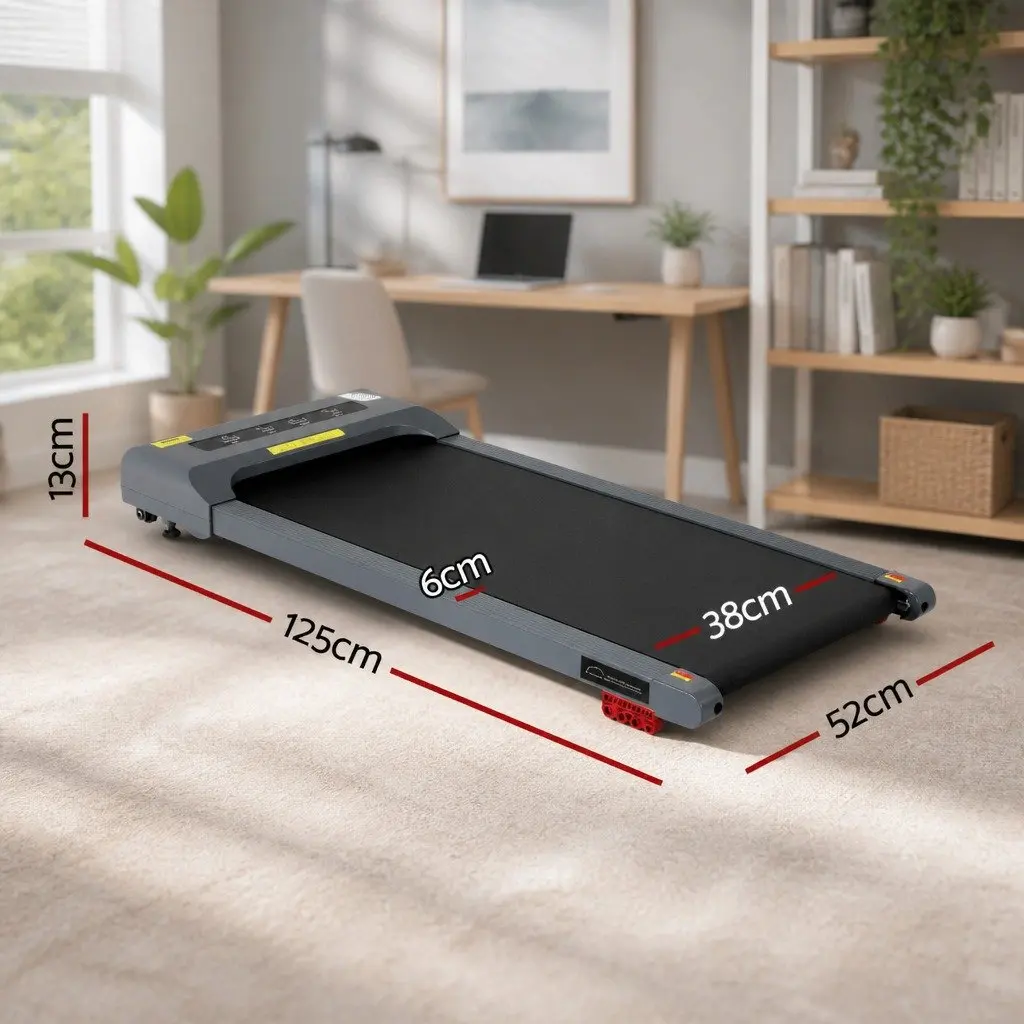 Electric Walking Pad Treadmill Compact Portable Under Desk Grey