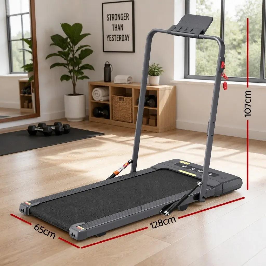 Electric Under Desk Treadmill Foldable 400mm Wide Running Belt Grey
