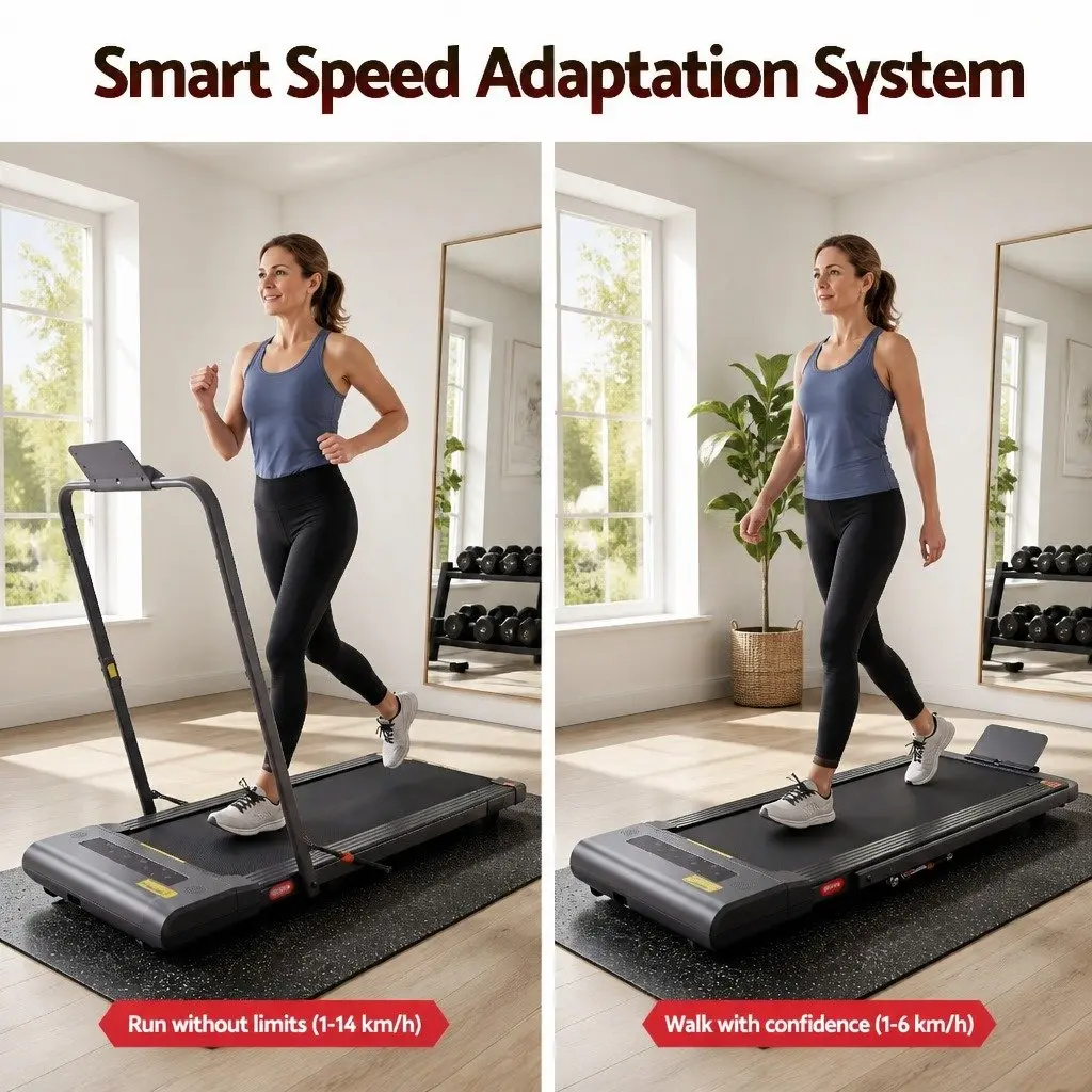 Electric Under Desk Treadmill Foldable 400mm Wide Running Belt Grey