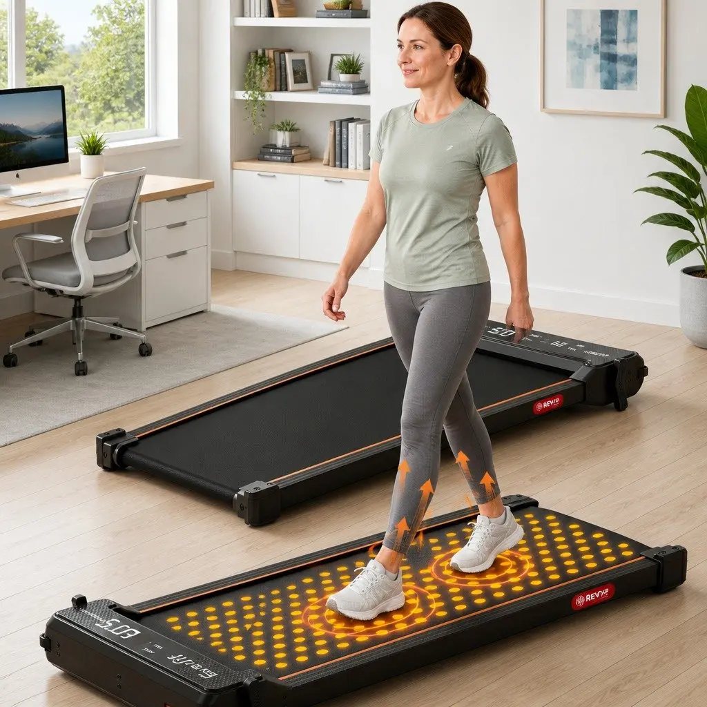 Walking Pad Treadmill Dual-Sided Under Desk 119cm Black