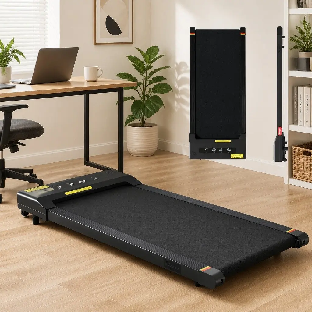 Electric Walking Pad Treadmill Foldable Compact 400mm Black