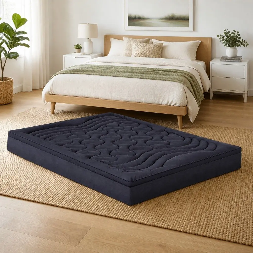 Queen Mattress Topper 1000GSM Microfibre 45cm Charcoal