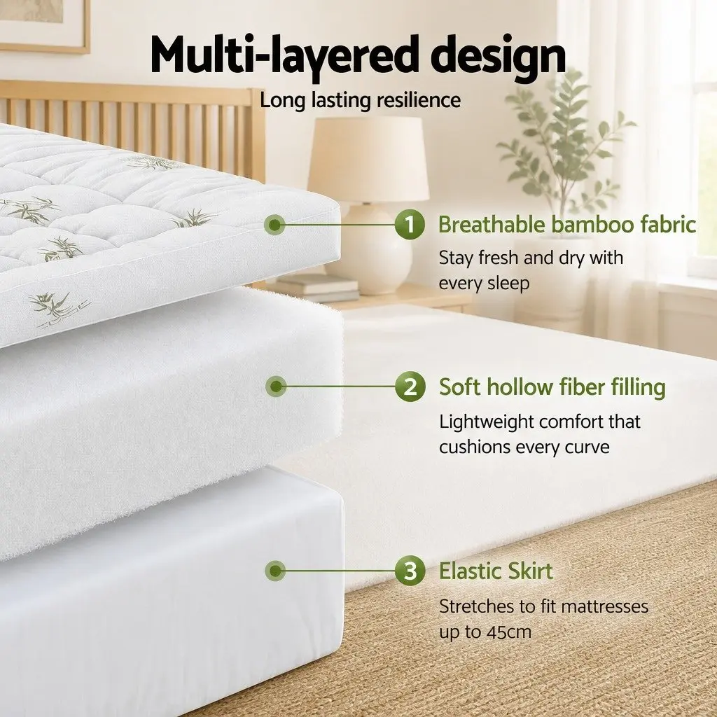 11cm Thick Pillowtop Mattress Topper for Sleepers