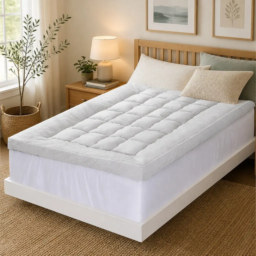 Pillowtop Mattress Topper Bamboo Cover 11cm Thick Single Bed Deep Pocket
