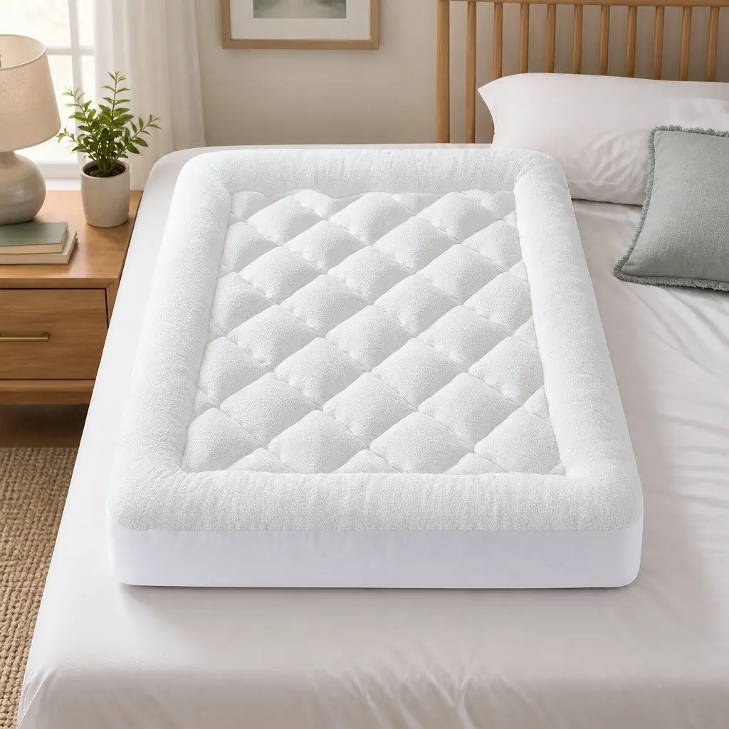 Pillowtop Mattress Topper 5cm Single Bed Bamboo Cooling Pad Washable Deep Pocket