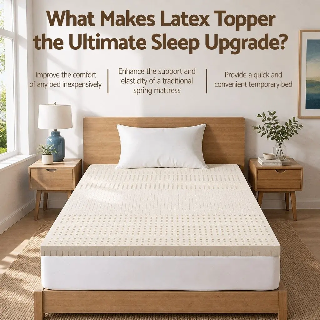 King Single Latex Mattress Topper 7.5cm Thick 7-Zone Support Pressure Relief