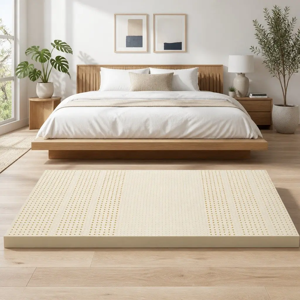 King Single Latex Mattress Topper 7.5cm Thick 7-Zone Support Pressure Relief